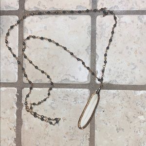 long feather necklace!